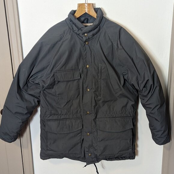 Vintage Goose Down Puffer Eddie Bauer Jacket Size XL Winter Grey - Picture 2 of 10